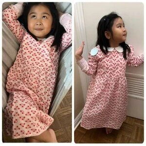 Hill House The Tiny Lottie Dress Pink Spaced Floral Cotton